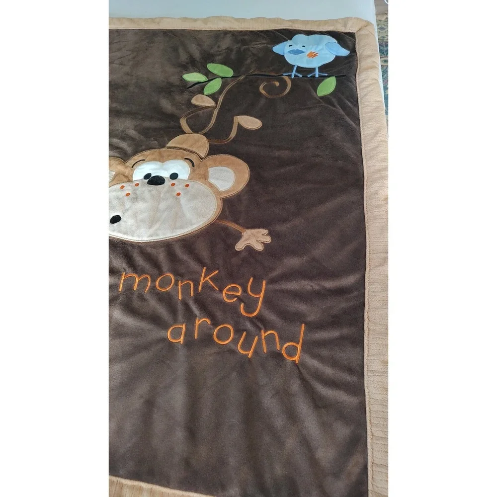 Koala Baby Blanket Monkey Around Sherpa Plush Security Brown‎ 2010 Polyester